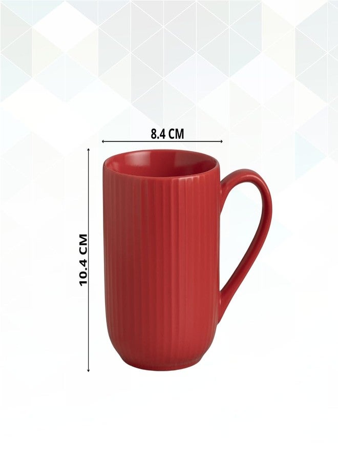 Clay Craft Fine Ceramic Linea Microwave Safe Coffee & Milk Mug, 360Ml, 1 Piece, Red, Mug for Coffee, Ideal for Gifting, Perfect for Home & Office - Image 4